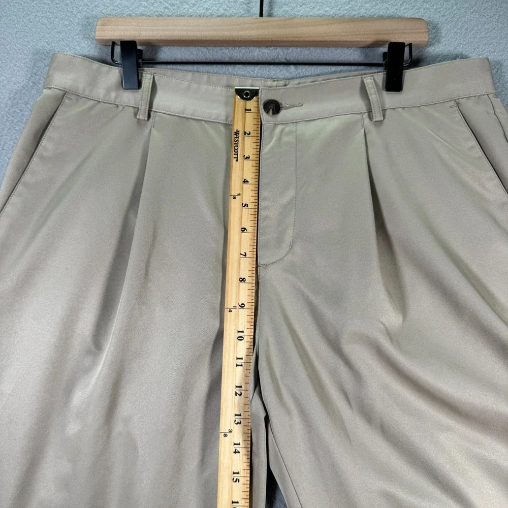 Adidas Climalite‎ Chino Pants Mens 35x34 Brown Straight Leg Golf Active Comfort